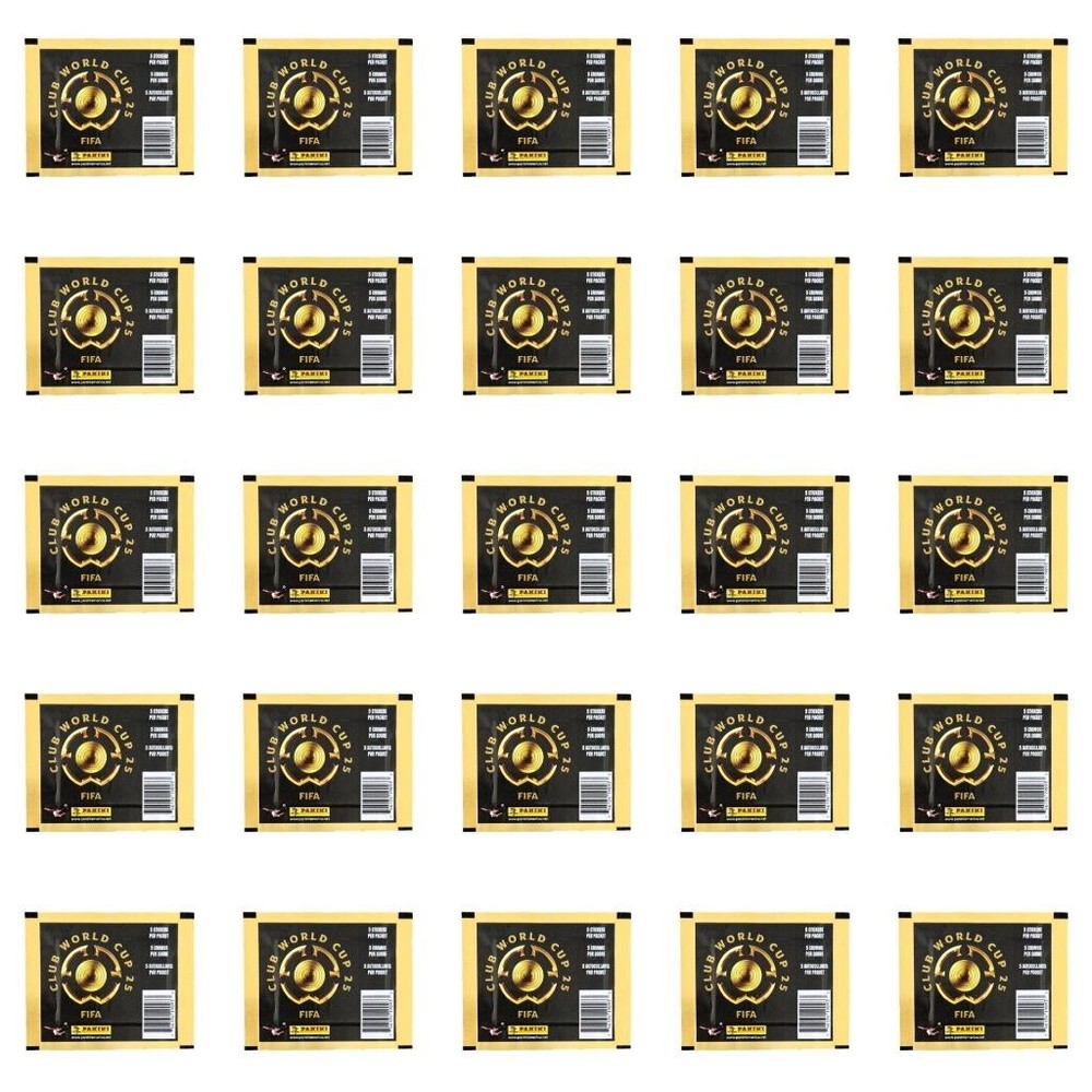 Panini FIFA Club World Cup 2025 Sticker Collection – LOT 25 SEALED Packs (Bin8)