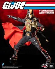 ThreeZero G.I. Joe FigZero 1/6 Snake Supreme Cobra Commander Figure