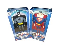 2003 MATTEL JUSTICE LEAGUE 10 INCH BATMAN & SUPERMAN LOT OF 2 Factory Sealed.