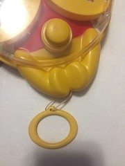 Vintage Winnie the Pooh Crib Pull Toy Arms Bounce Balls Yellow Red 4A MINT