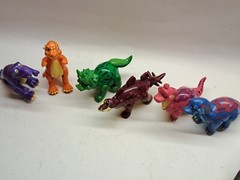 Dino Cafe T-Rex Toy Lot Jointed Posable Dinosaurs ,6 Figures Set Animated Show