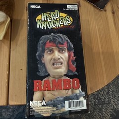 NECA HEAD KNOCKERS HANDPAINTED RAMBO BOBBLE HEAD FIGURE SYLVESTER STALLONE