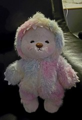 Handmade 12inch Fully Jointed Pink Rainbow Dinosaur Teddy Bear