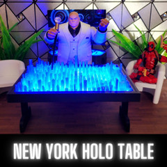 NEW YORK Holo Table With Blue LED Light, For 1:12 Scale Figures Holotable Custom
