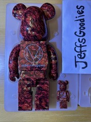 Medicom BE@RBRICK Mika Ninagawa Leather Rose 400% and 100% set Bearbrick