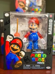 JAKKS Pacific Super Mario Bros. Movie Mario Action Figure w/ Plunger, Ages 3+