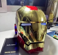 Iron Man MK5 1:1 Helmet AUTOKING Wearable Voice-control Golden Ver. Mask Cosplay