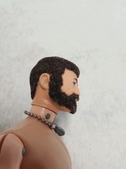 Vintage Hasbro GI Joe Adventure Team Hair Flocked Beard Action Figure 12″