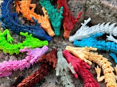 Dragon Articulated, Brand New, Yellow 17.5 Inches 3D Printed.