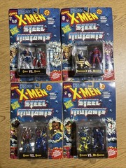 Marvel Comics X-Men Steel Mutants Die Cast Metal Complete Set Of 4