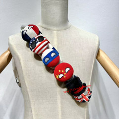 Country Ball Polandball Schoolbag Satchel Shoulder Buckle Backstrap Decoration