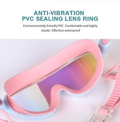 Kids Swimming Goggles (3-15 Years) – Big Frame HD View, Anti-Fog, No-Leak