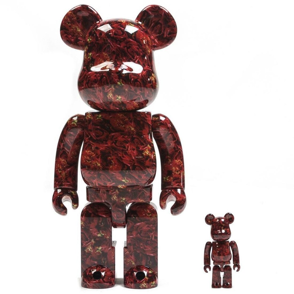Medicom BE@RBRICK Mika Ninagawa Leather Rose 400% and 100% set Bearbrick