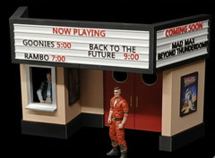 MOVIE THEATRE DIORAMA CINEMA 1985 1:18 SCALE FIGURE GI JOE STAR WARS