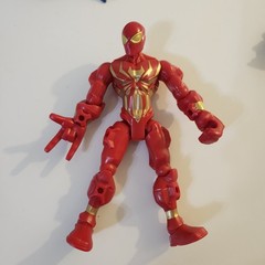 Marvel Super Hero Mashers IRON SPIDER Action Figure 2013 Red Gold Spider-Man 6″