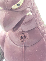 Vintage 9” Godzilla Kajiu GIGAN Dragon Motu Ko HONG KONG Figure RARE KO Read
