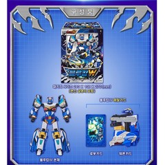 Metal Cardbot W BLUECOP Transform Robot Toy Car Police Card Korea