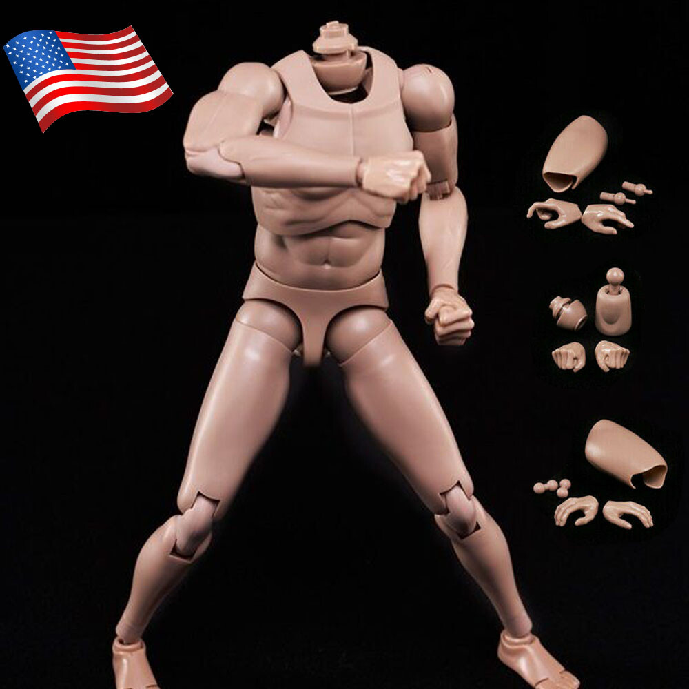 US 1/6 Scale 12″Male Man Neck Body Art Model Europe Skin Action Figure&accessory