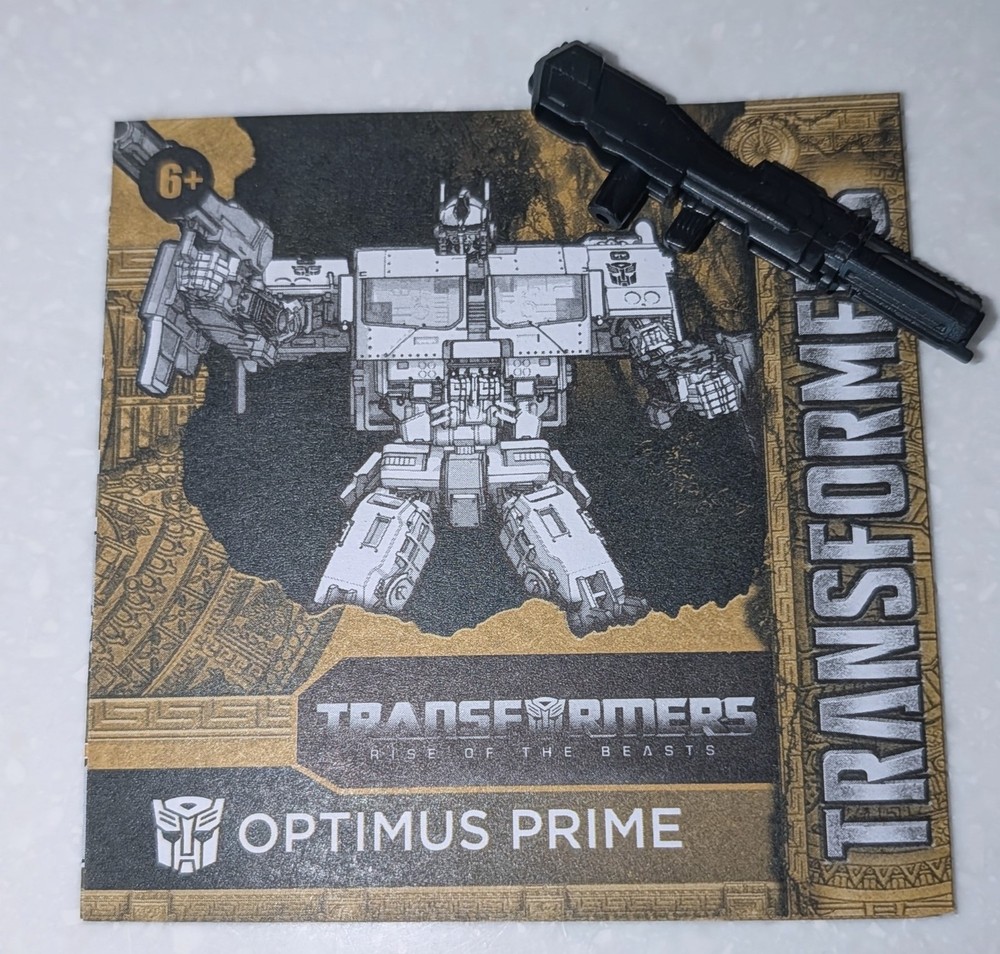 Transformers Rise Of The Beasts Optimus Prime Gun & Manual Lot