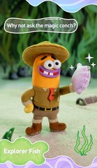 POP MART Residents of Bikini Bottom Whimsical Pendant Plush Doll – Explorer Fish