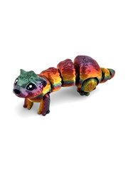 Lot 25 Articulated Ferret Toy Mini Rainbow 3D Printed Fidget Desk Pet – 2.85″