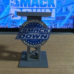 WWE Mattel Elite RAW/SMACKDOWN Anonymous General Manager Podium Accessory Bundle