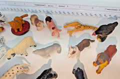 Mini Plastic Animal Figurine Figure Lot 19 PVC Vinyl Animal Toys Mixed Vintage