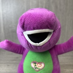 BARNEY SINGING I LOVE YOU 9″ 2011 Dinosour Plush Stuffed Animal Works