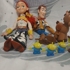 Toy Story 2 16″ JESSIE Pull-String Talking Doll + Woody – Toy Lot