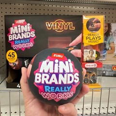ZURU Mini Brands Really Works Vinyl Mystery Capsule Plays Real Music Brand New