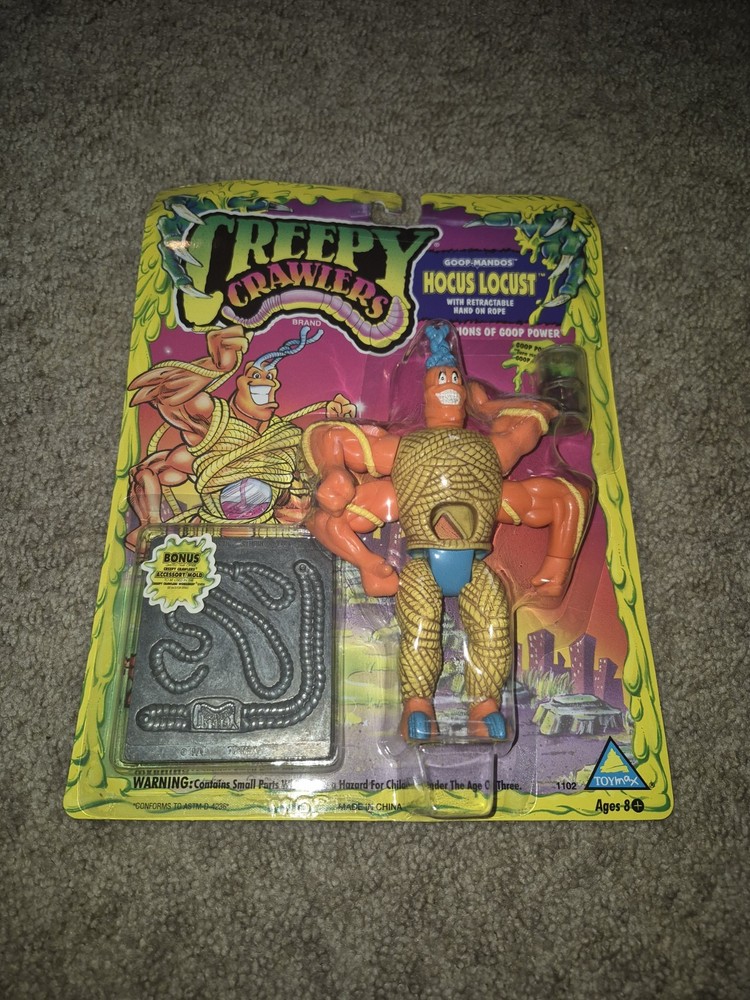 ToyMax Creepy Crawlers Goop-Mandos Hocus Locust Action Figure NISP