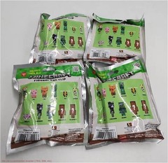 LOT OF 4 !! Monogram International EC 4 Bag Clip Minecraft S3 Figure