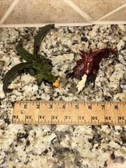 Papo Dragon Figures 2005 Green 1999 Red 4″ Breathing Fire Pretend Play