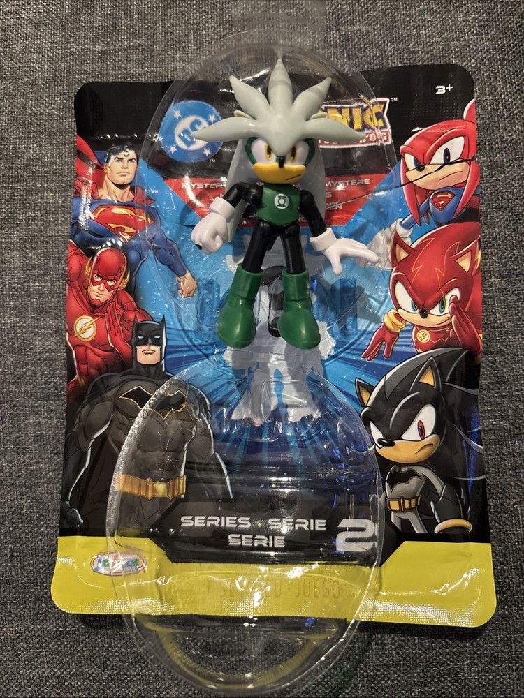 DC X SONIC THE HEDGEHOG 2.5″ SERIES 2 SILVER AS GREEN LANTERN JAKKS In Hand!!