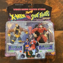 Video Game Super Stars Cyclops vs M. Bison (X-Men 1997 box is damage