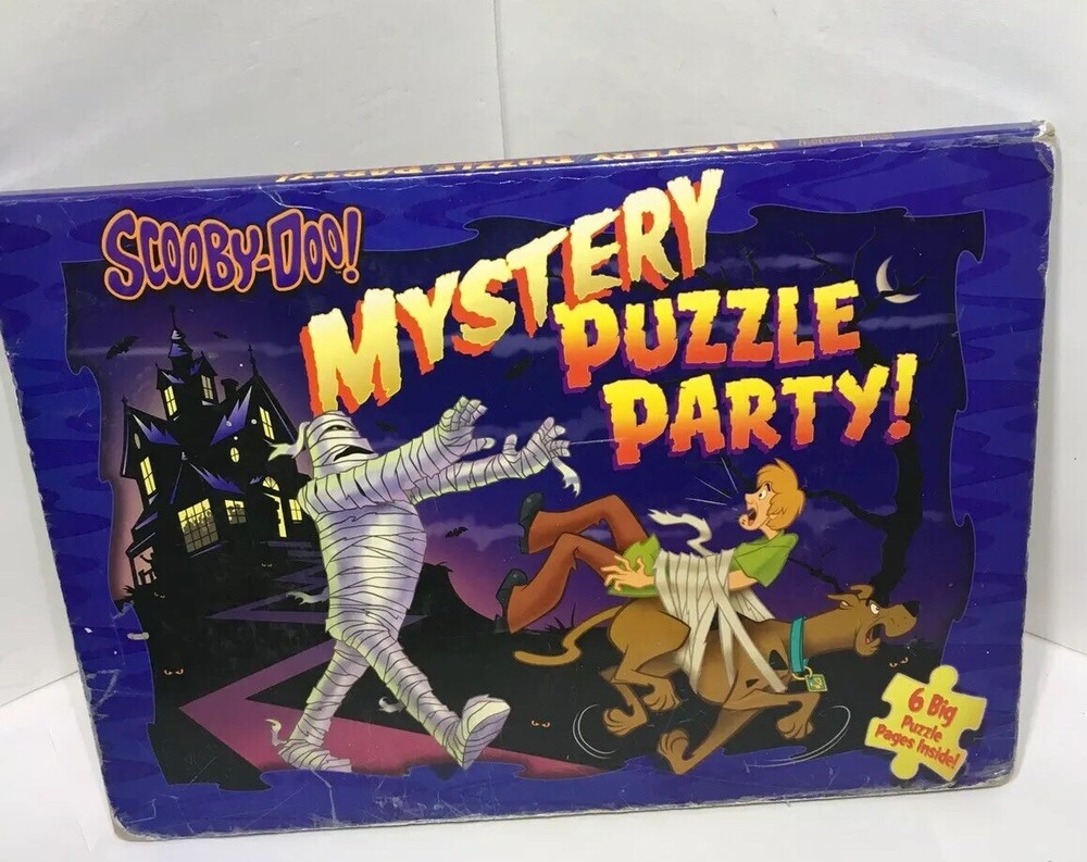 Hanna Barbara 6 BIG Puzzle Pages Scooby Doo Mystery Puzzle Party Book TV Movie