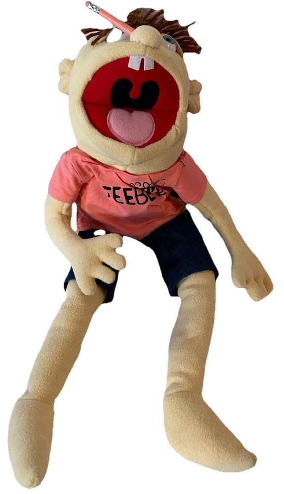 60cm Funny Feebee Jeffy Sister Puppet Child Interaction Plush Doll – PRE OWNED