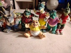 Disney Dinosaurs TV Show Figure Set Lot COMPLETE 6 SINCLAIR FAMILY 1991 HASBRO