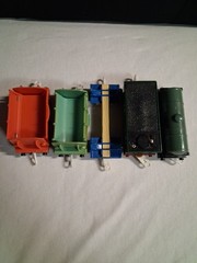 5x Thomas & Friends Trackmaster Cargo Lot Empty Wagon Truck Cars Oil Coal