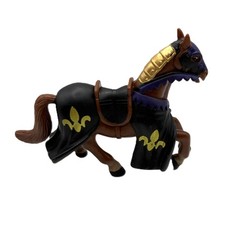Simba Medieval Kingdoms Jousting Knight Horse Figure Red/Silver & Black/Purple