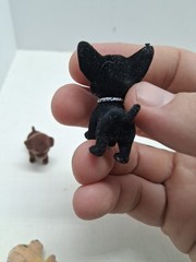 Three Vintage Puppy In My Pocket Figures, Gabby Chihuahua, Brown Lab