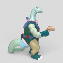 DINOSAUCERS BRONTO THUNDER 🇧🇷 GLASSLITE BRAZIL VINTAGE FIGURE WITH 3D WEAPON