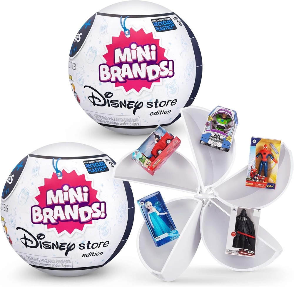 2 Capsules of 5 Mystery Toys/ 5 Surprise Disney Mini Brands Collectible Toys