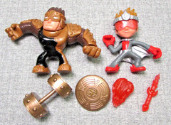 Rare Ninja Kidz Mystery Ninja Ball Elemental Iron Fury & Robo Paxton w/ weapons