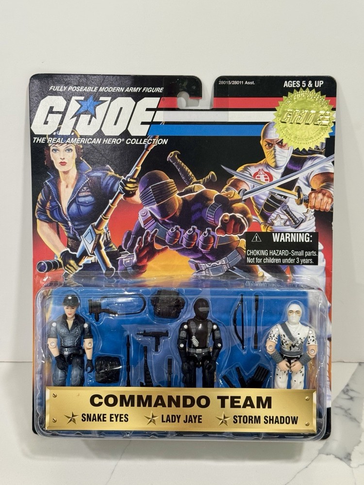 NEW G.I. Joe Commando Team Snake Eyes Lady Jaye Storm Shadow Collector’s Edition
