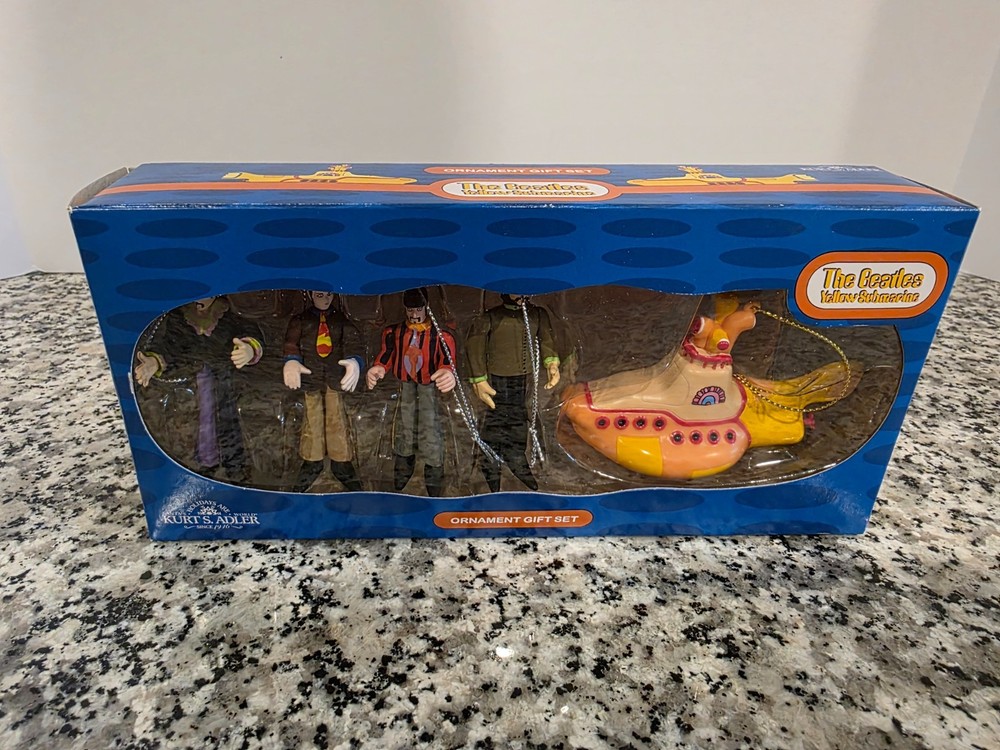 Ornament Gift Set THE BEATLES Yellow Submarine Kurt S. Adler MIB NEW