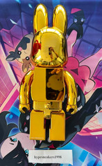 Medicom Bearbrick Lucky Rabbit Gold Plated Chinese New Year 400% (NO BOX)