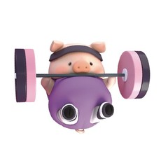 TOP Lulu The Piggy Blind Box Figures – Fitness Club Series Home Desk Decorations