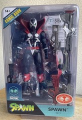 McFarlane Spawn 77 Digital Red Platinum Edition CHASE Black Suit Figure RARE New