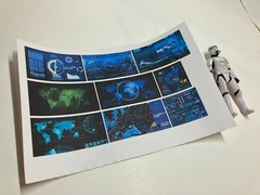 CUSTOM SCI FI DIORAMA STICKER SET LOT for 3.75″ STAR WARS figure *UNCUT* (H28)